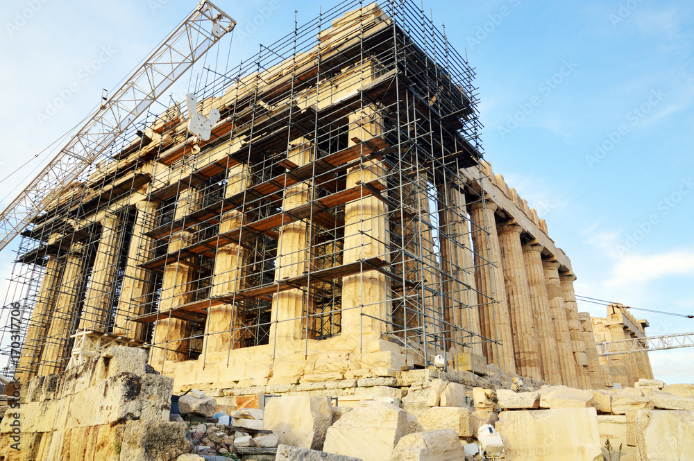 Athens, Reconstruction of the Roman temple