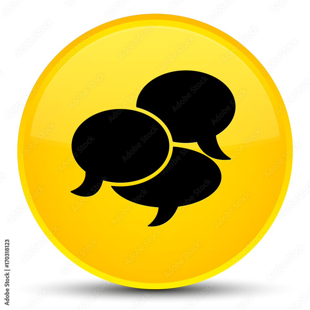 Comments icon special yellow round button Comments icon special yellow round button