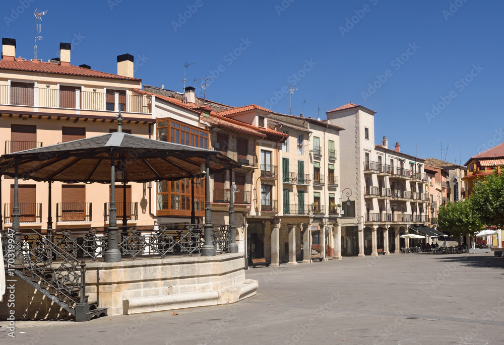 Main square of  Aranda de Duero, Burgos province, Spain