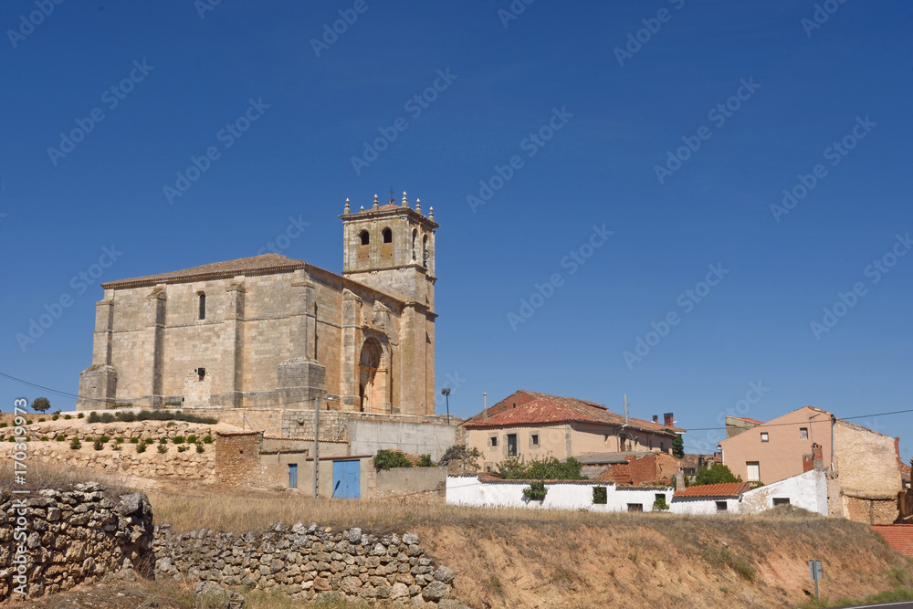 Nuestra Senora de la Asuncion, Olmedillo de Roa, Ribra del Duero, Burgos province,Castille and Leon,Spain