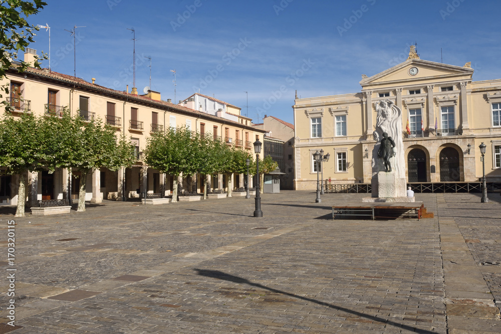 Main square of Palencia, Castilla y Leon, Spain