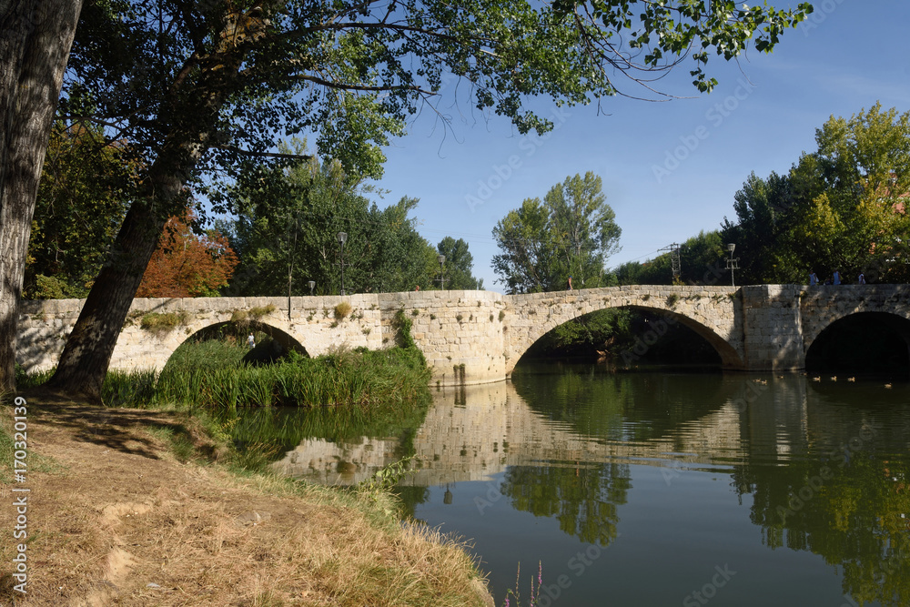 Puenctecillas bridge in Palencia, Castilla y Leon, Spain