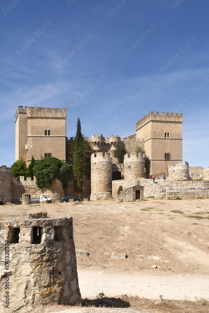 Castle of Ampudia, Tierra de Campos, Palencia province, Castilla y Leon, Spain