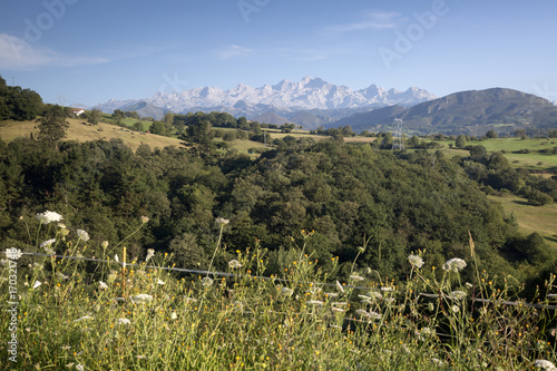 Cuadro en lienzo Picos de Europa Mountain Range outside Labra; Austurias