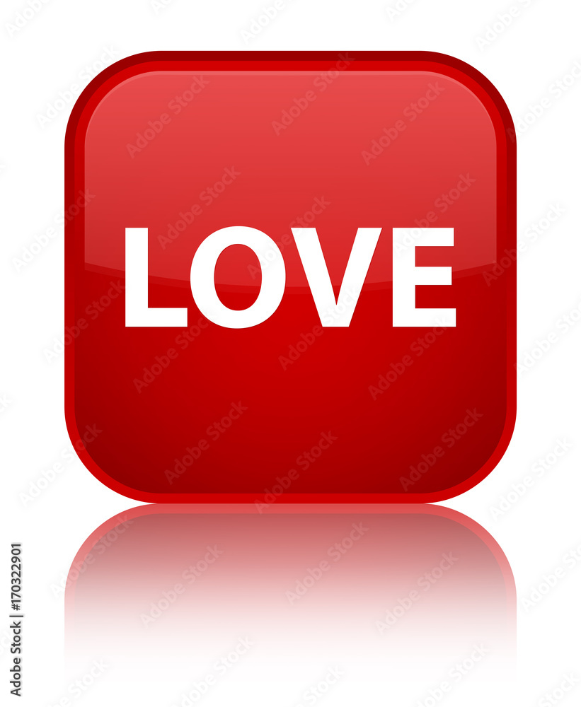 Love special red square button Love special red square button