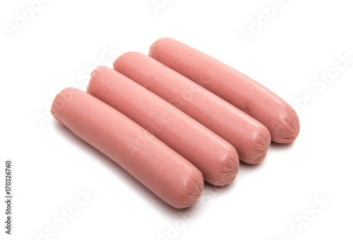 hot dog sausages isolated