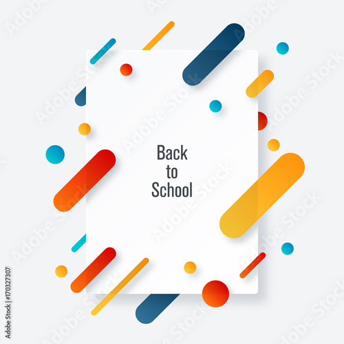 Back to school banner. School label