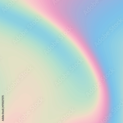 Vector blurred holographic background. Chrome holographic template.