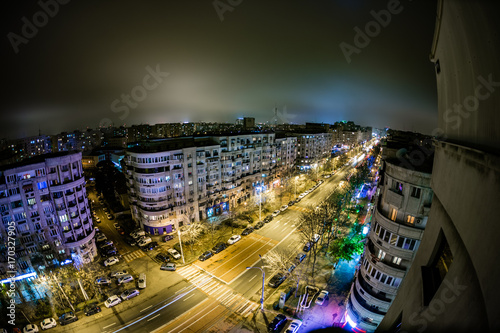 Canvas Print Bucharest by night