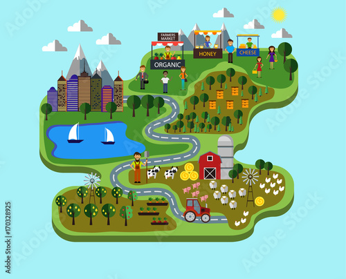 Natural food. infographic