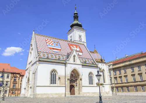 St. Mark's Church at St. Mark's Square, Zagreb.