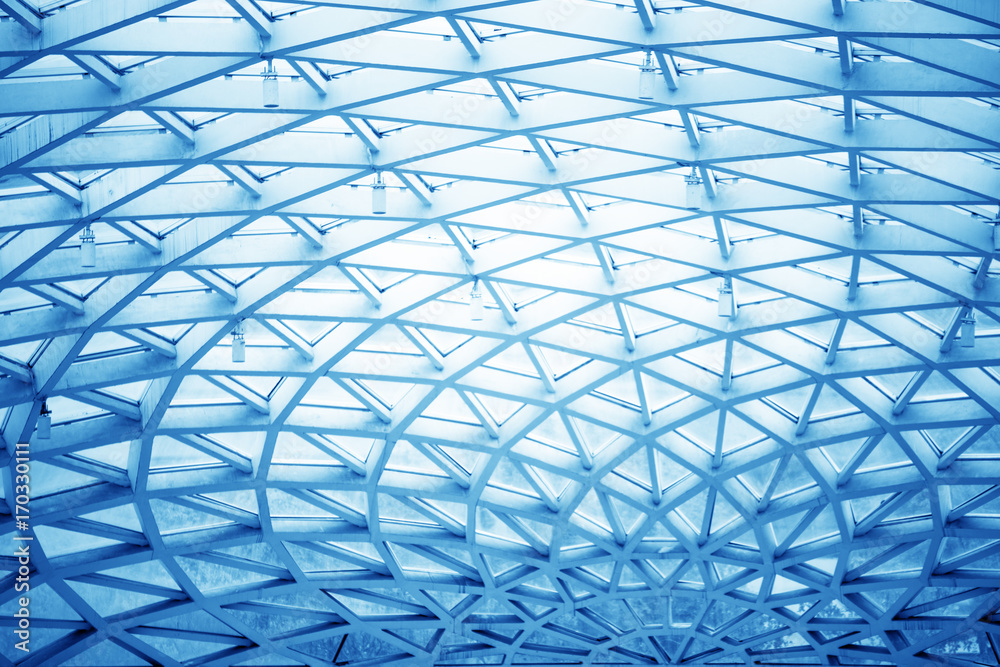 Obraz premium round ceiling inside office center