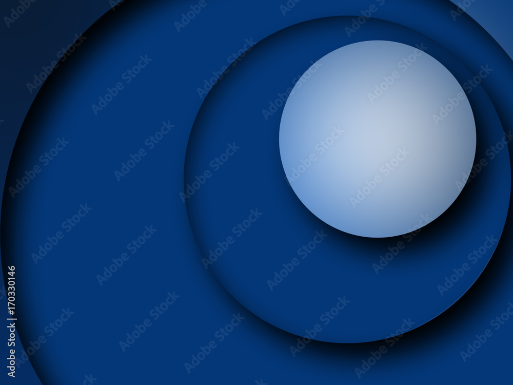     Cut out blue circle shapes abstract background 