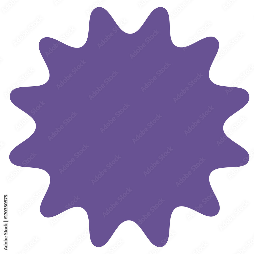 Icon of starburst, sunburst badge,label, sticker. Purple, lilac, violet color. Icon of starburst, sunburst badge,label, sticker. Purple, lilac, violet color.