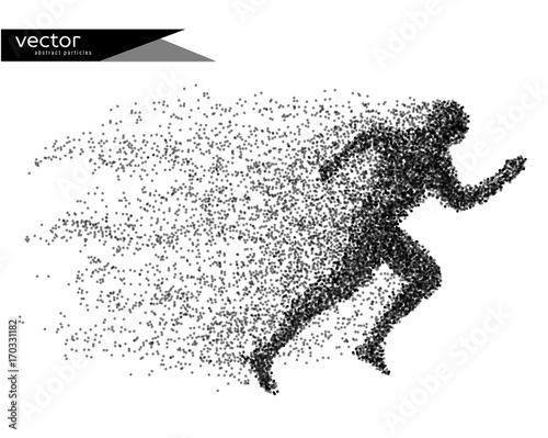 Abstract vector illustration of running man.