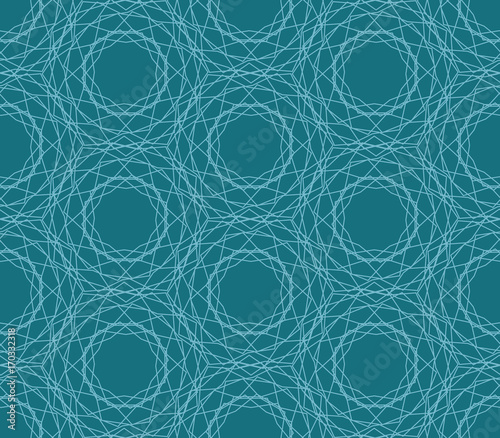 Abstract geometry circle background. vector seamless pattern for fabric, wrapping paper, print and web surface design. marine blue color abstract concept design.
