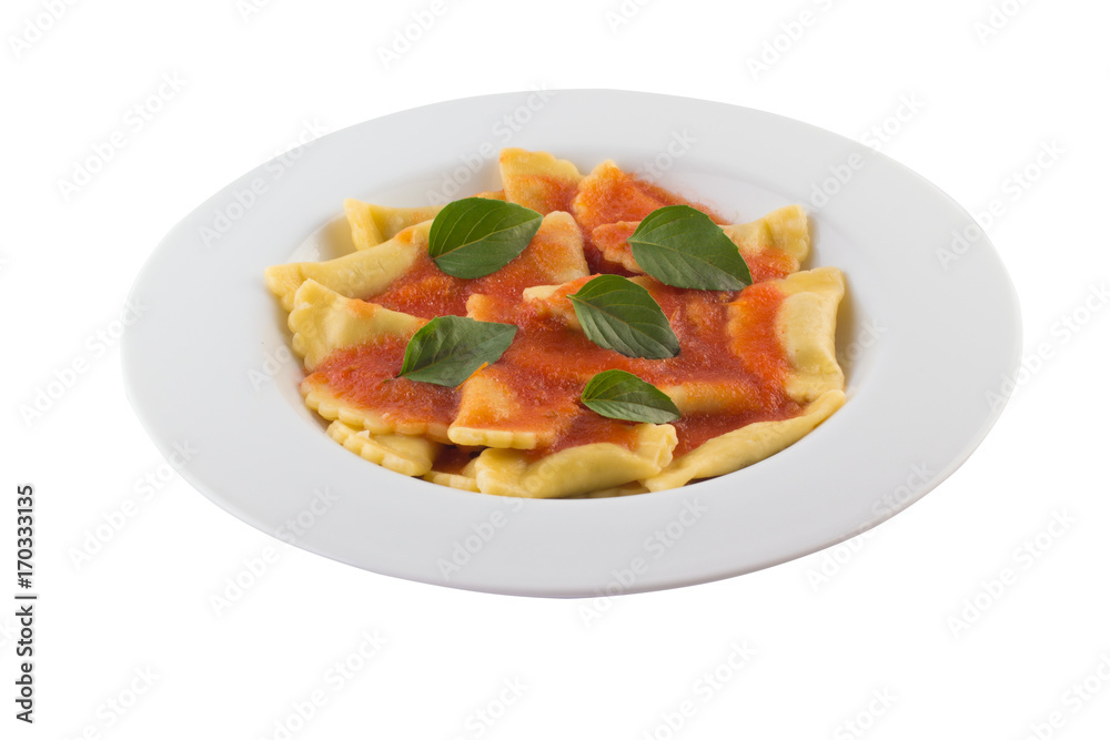 Ravioli Dish with tomato sauce Ravioli Dish with tomato sauce