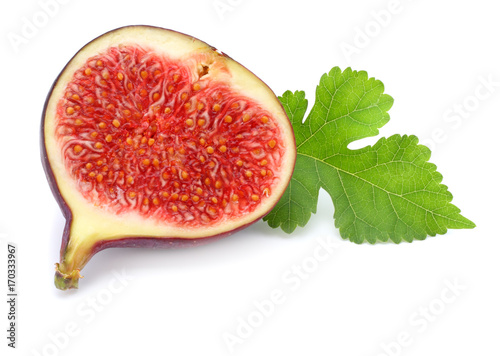 Figs fruits isolated on white. Clipping Path