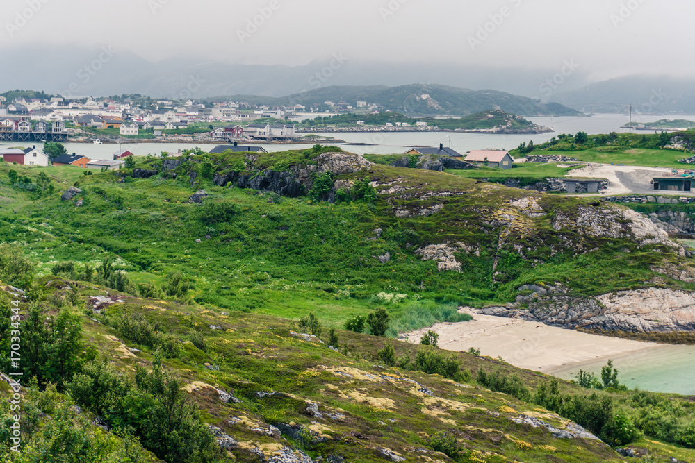 Obraz premium Mountain landscapes on the Norwegian Sea