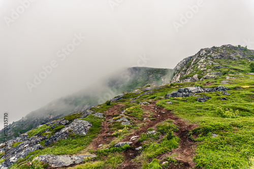 Mountain landscapes on the Norwegian Sea