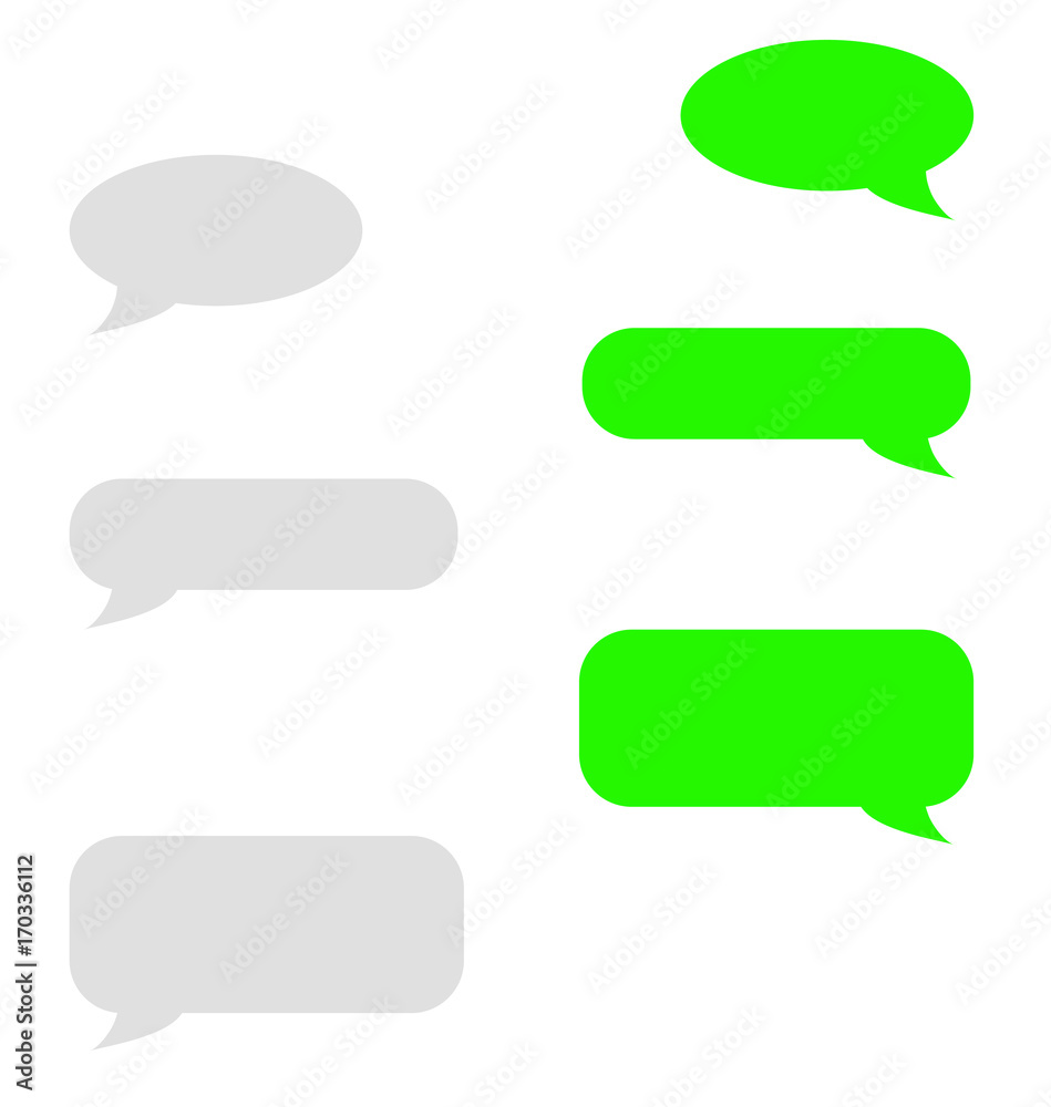 Vector modern sms or message icons. Bubble speech set Vector modern sms or message icons. Bubble speech set