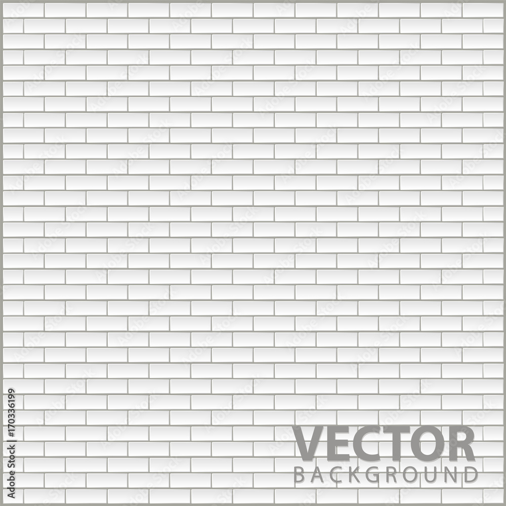 Vector background with white bricks Stock Vector | Adobe Stock
