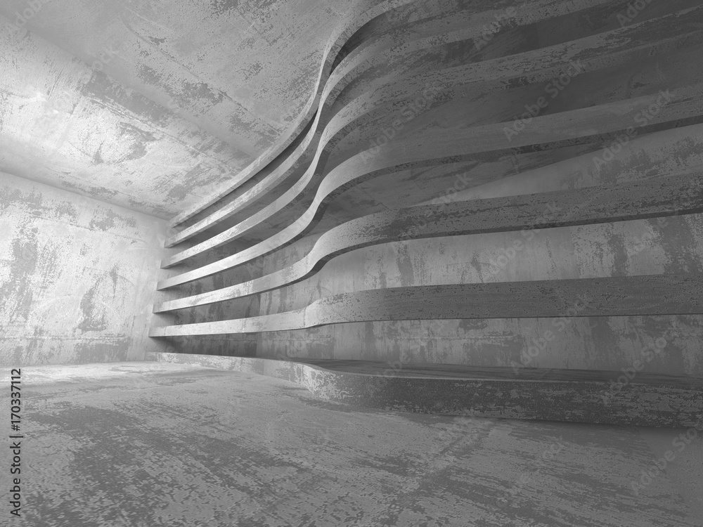 Fototapeta premium Abstract geometric concrete architecture background