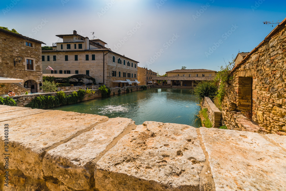 unusual public square of medieval village unusual public square of medieval village