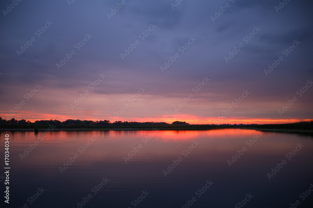 Fototapeta premium Sunset on river