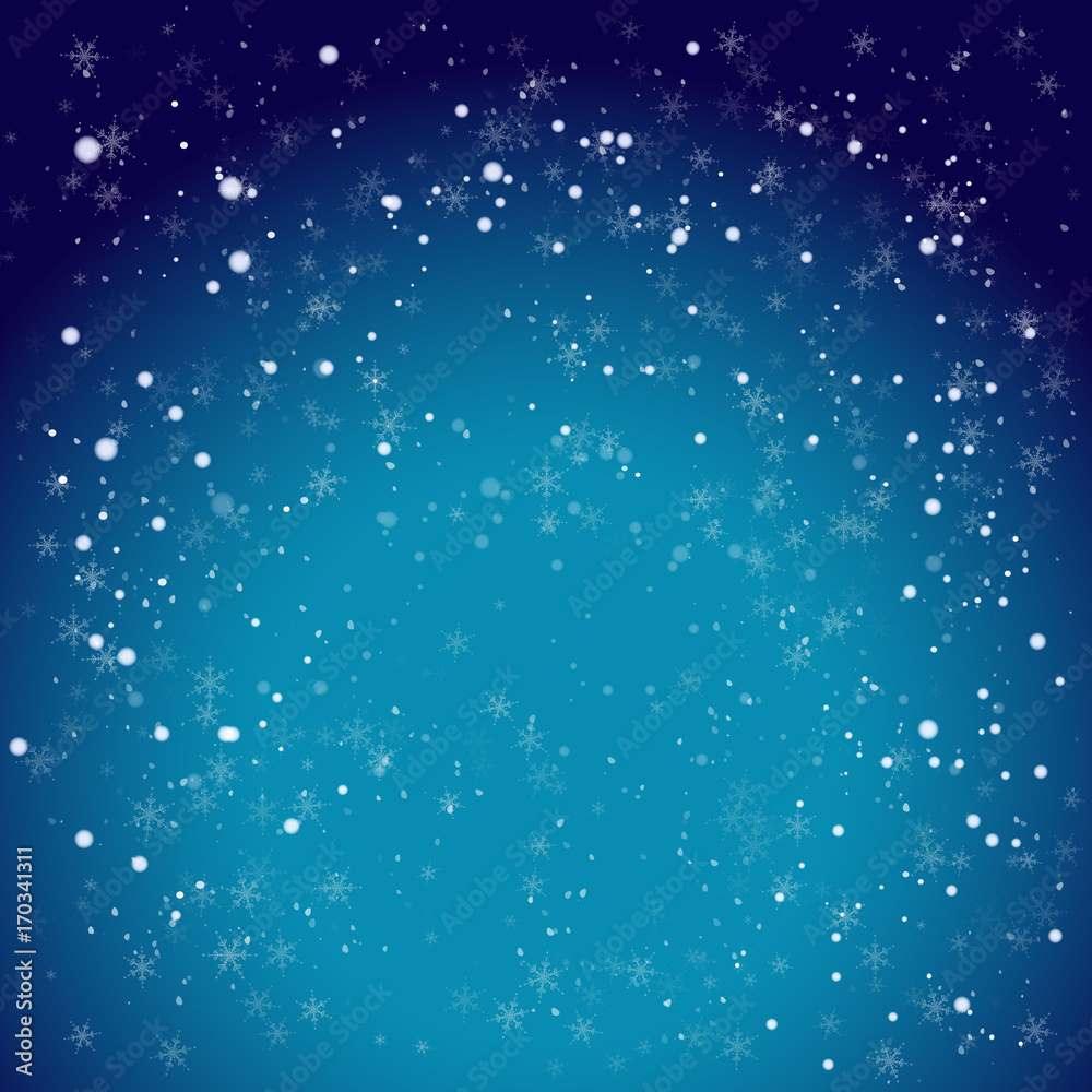 Blue winter holiday background