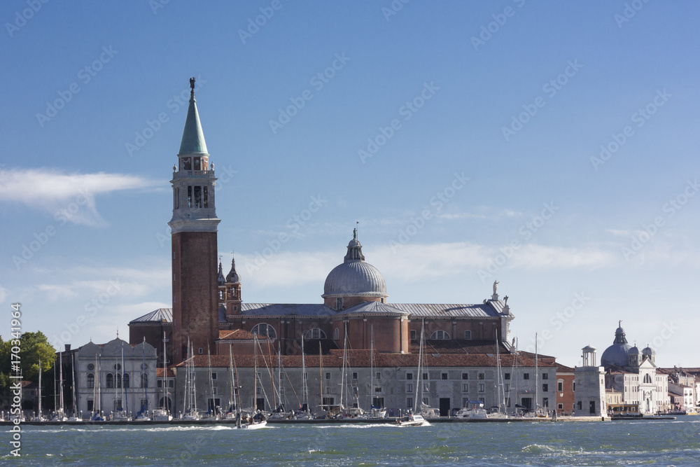 Panoramic view of Basilica of San Giorgio Maggiore in Venice, Italy