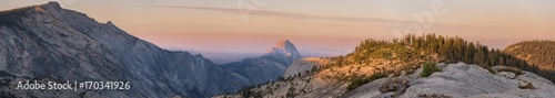 Sunrise above Half Dome in Yosemite National Park.