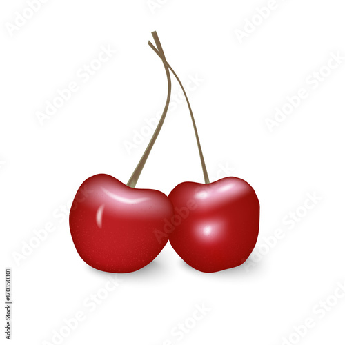 Cherry isolated on white background