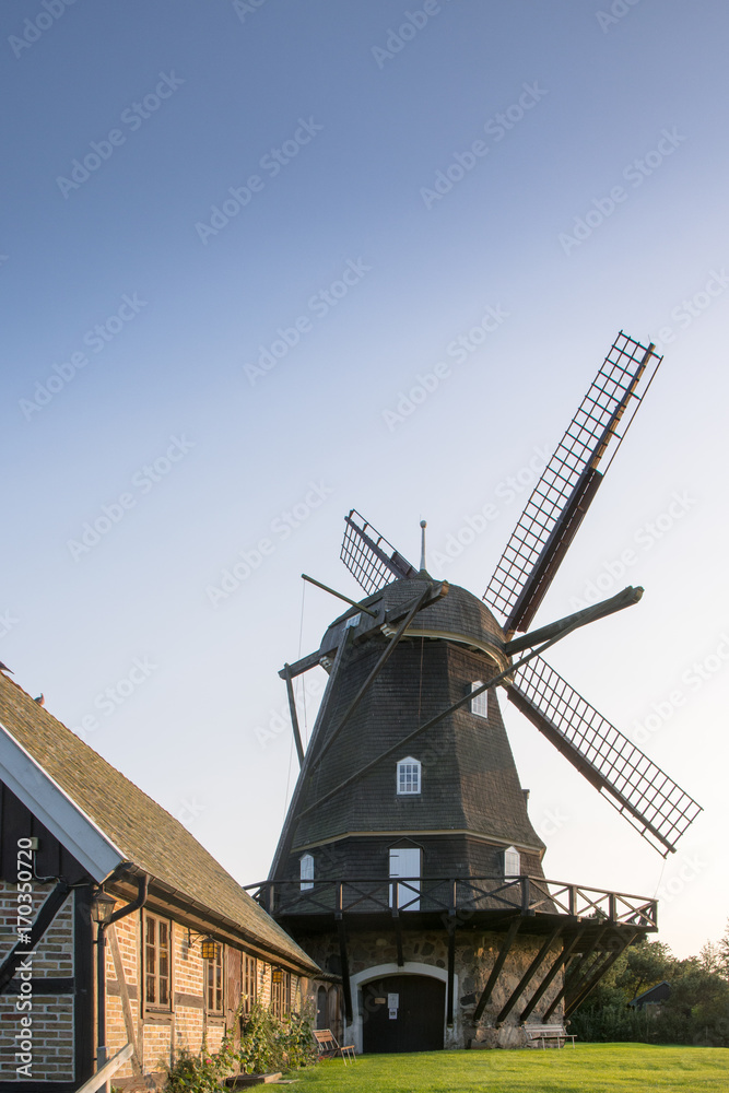 Traditional windmill in Skåne, Sweden
