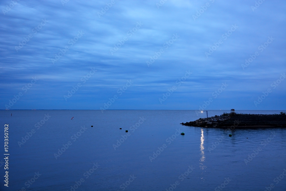 Gulf of Finland at the evening at summer season
