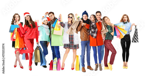 Happy people with shopping ...