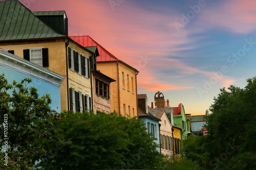 Rainbow Row is one of the most historical streets in Charleston, South Carolina, lined with multi colored houses that pre date the Civil War.