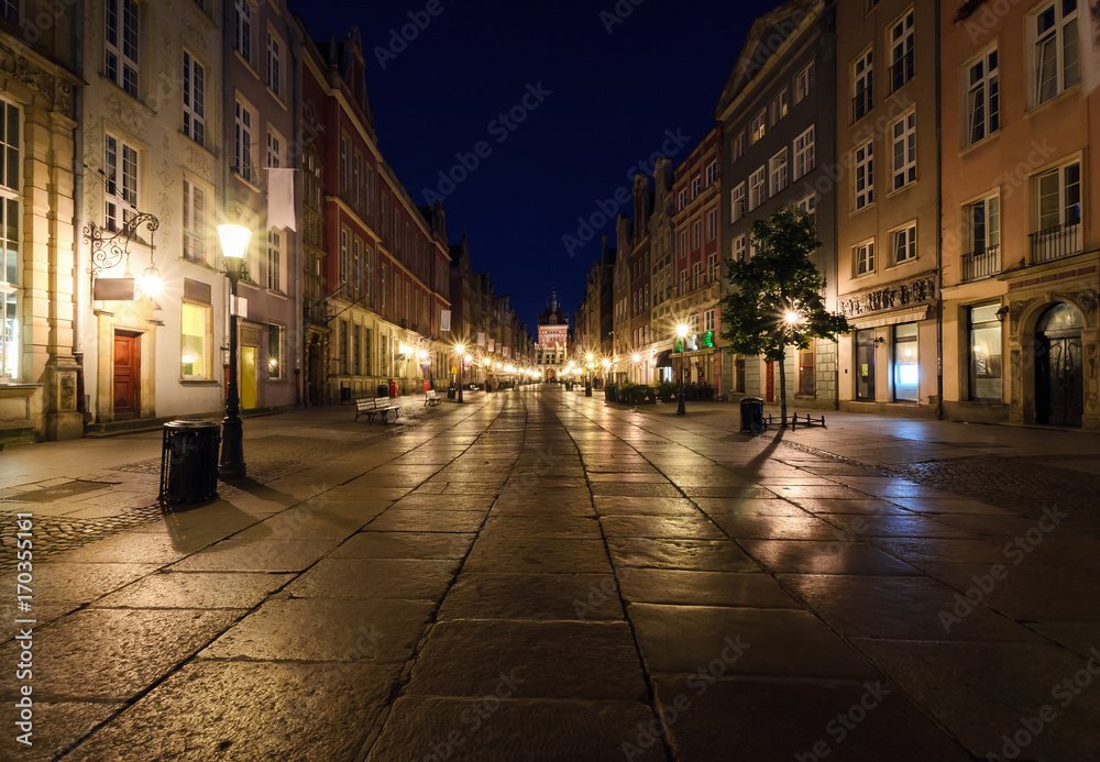 City of Gdansk in the early morning,