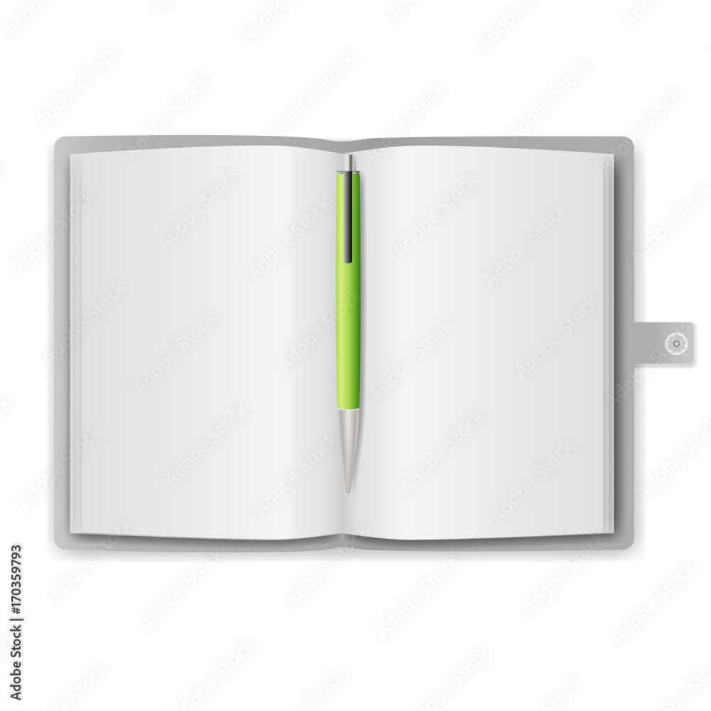 realistic notebook, exercise book, vector illustration realistic notebook, exercise book, vector illustration