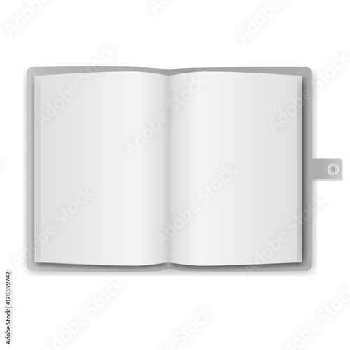 realistic notebook, exercise book, vector illustration