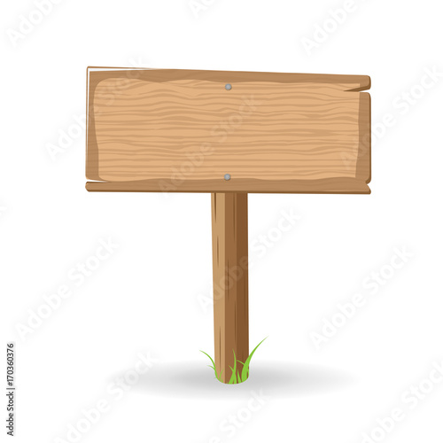 Wooden sign. vector illustration