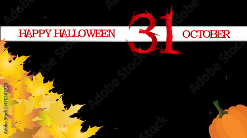 Halloween design with Autumn background