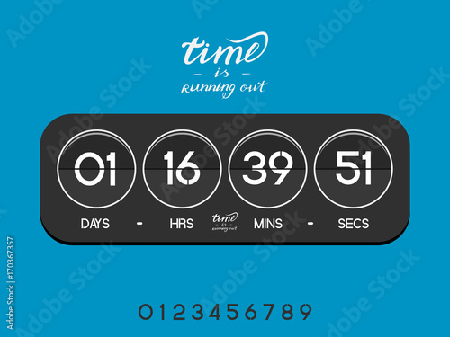 Grey blue countdown timer