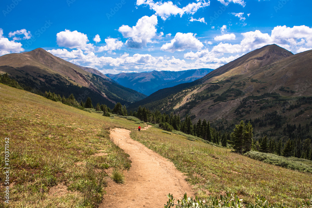 Beautiful Mountain Trail Colorado, USA.