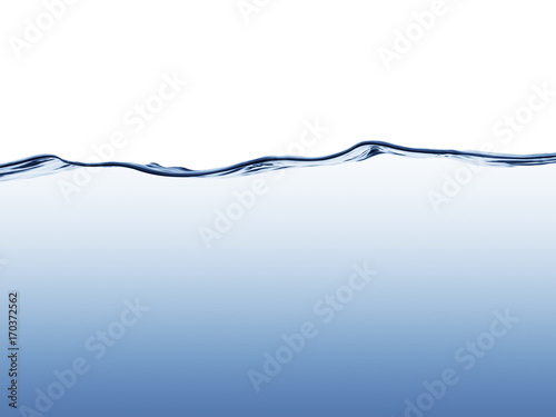 Blue flowing water wave with deep water gradient