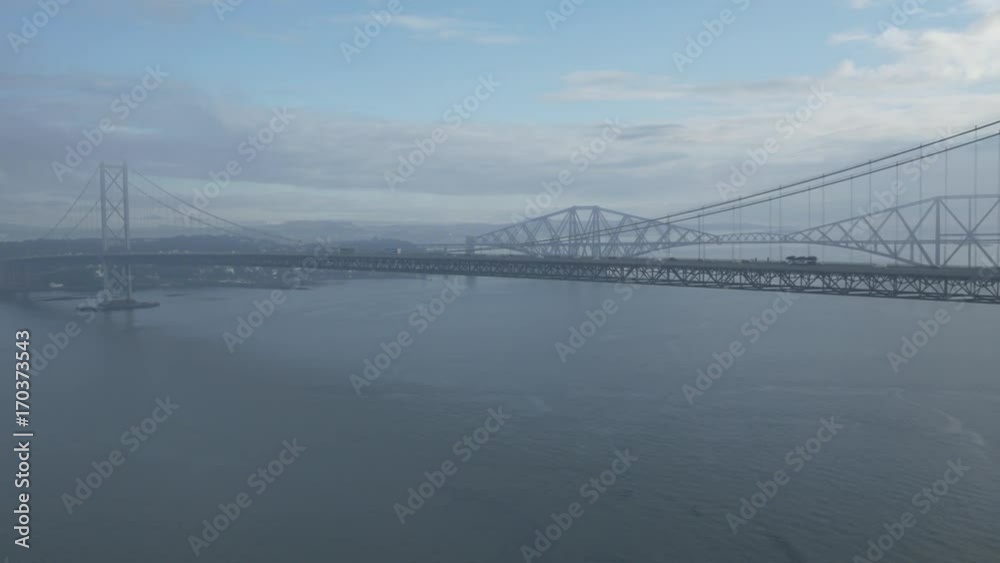 Aerial of Forth Road Bridge, Scotland, Oct 2016 Aerial of Forth Road Bridge, Scotland, Oct 2016