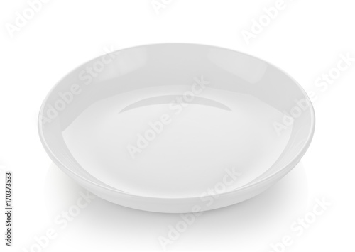 ceramic plate on white background