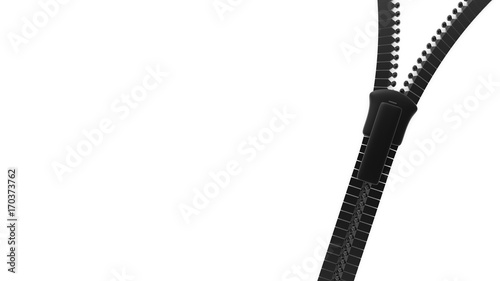 Fototapeta Naklejka Na Ścianę i Meble -  open zipper, fastener, zip, buckle with clear background