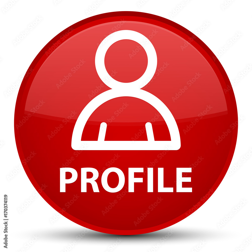 Profile (member icon) special red round button Profile (member icon) special red round button