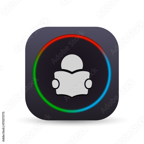 Dark MultiColor Web Button